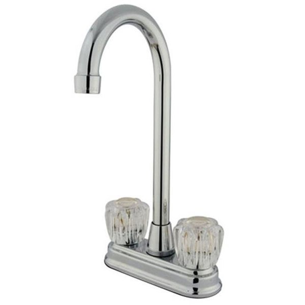 Kingston Brass Kingston Brass KB491AC Two Handle 4 in. Centerset High-Arch Bar Faucet KB491AC